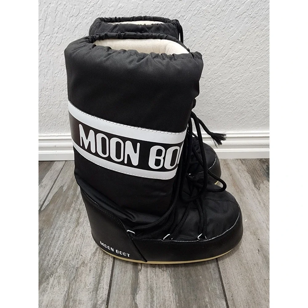 Moon Boot Icon Toddler/Kids Black Snow Boots Size 10C Waterproof Winter